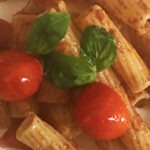 Tortiglioni with Taggiasca Olive Cream and Fresh Cherry Tomatoes